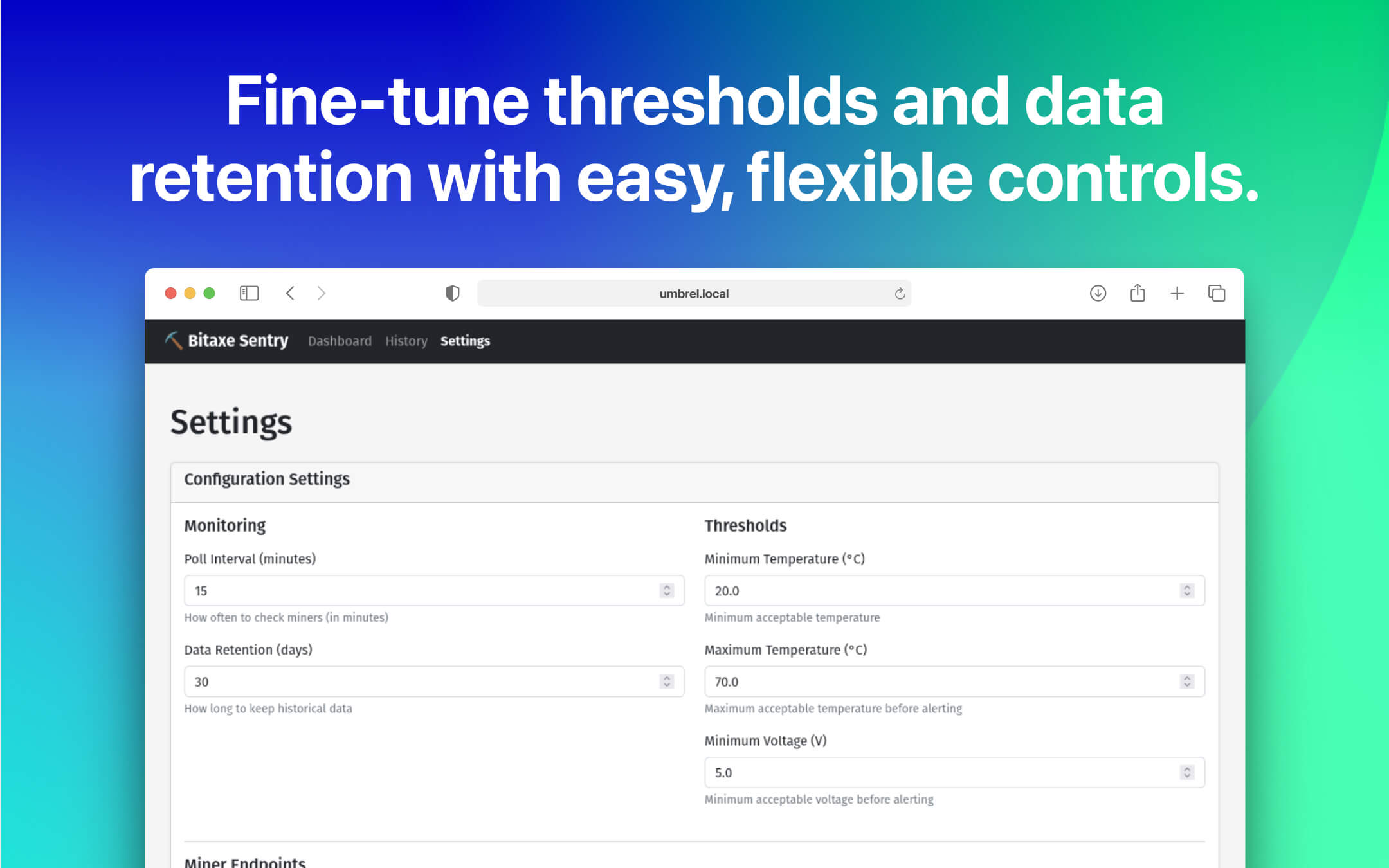 Screenshot 3 of Bitaxe Sentry