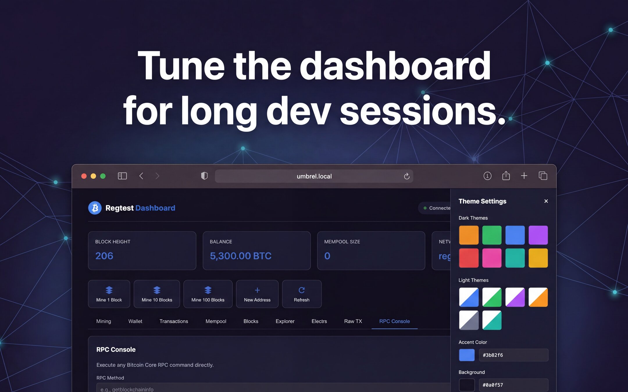 Screenshot 4 of Bitcoin Regtest Dashboard