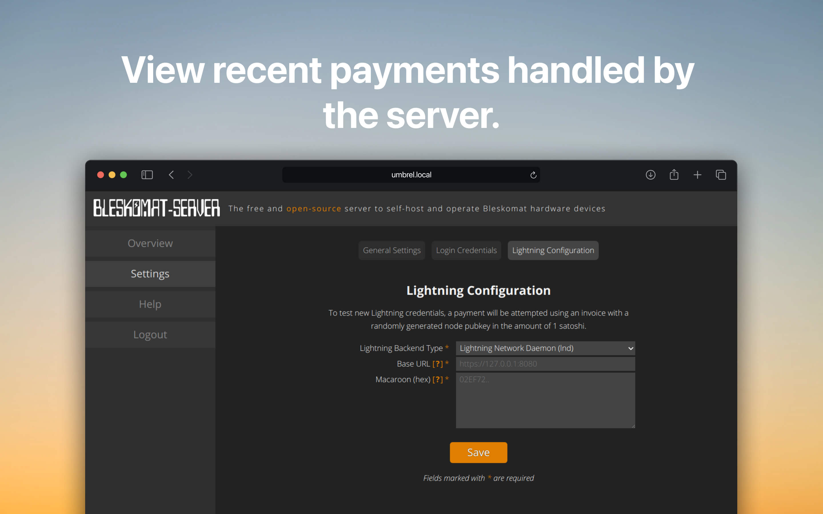 Screenshot 3 of Bleskomat Server