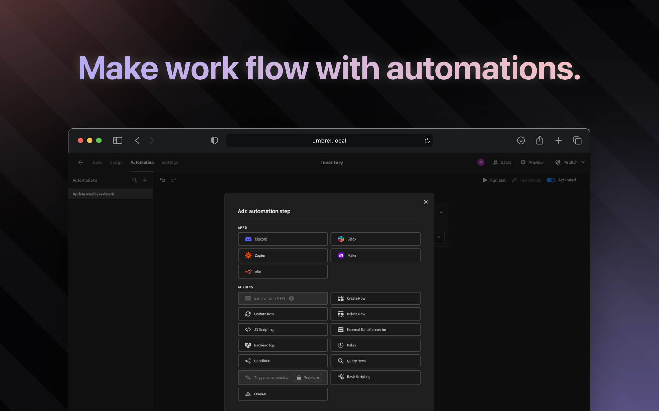 Screenshot 3 of Budibase
