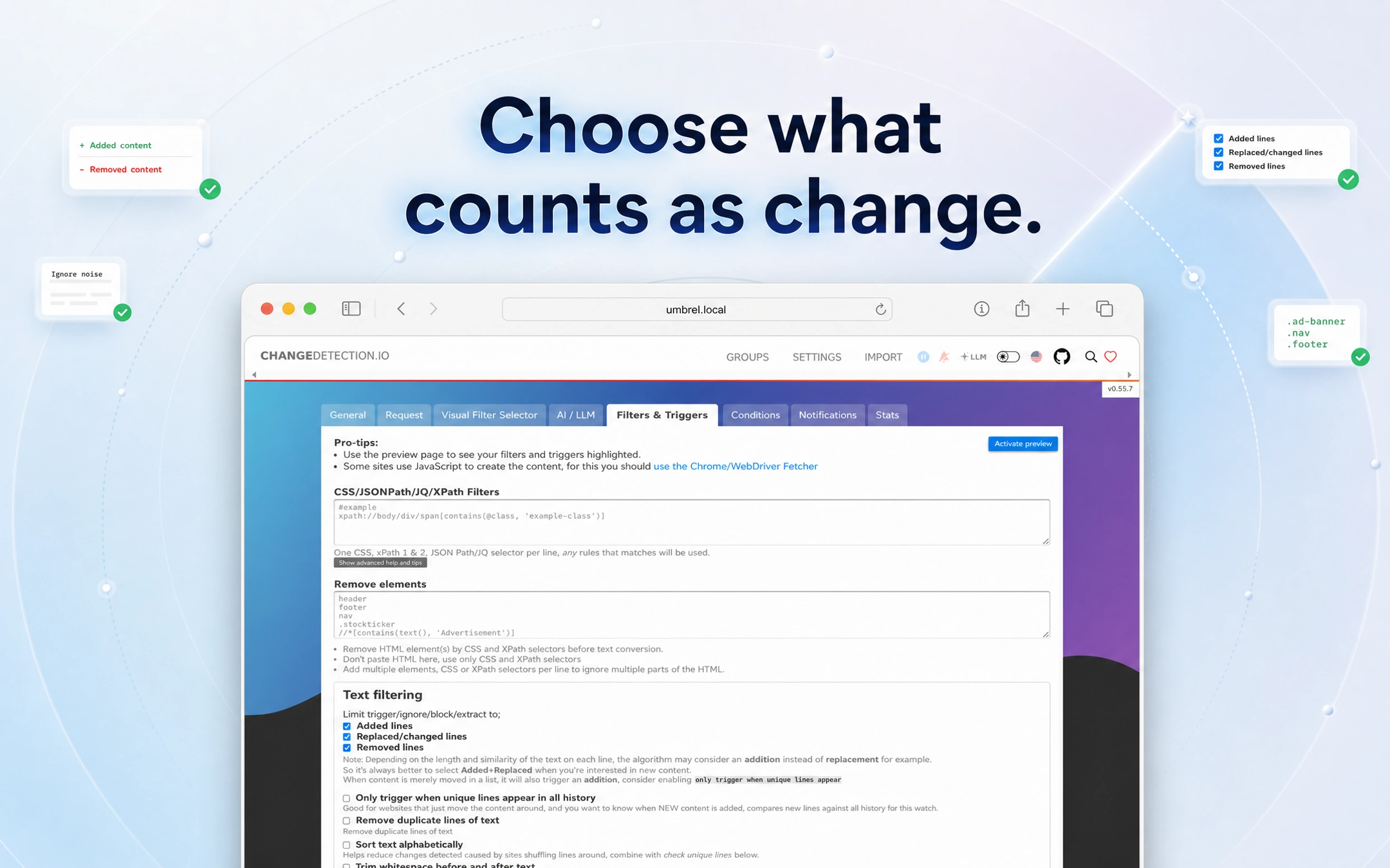 Screenshot 3 of changedetection.io