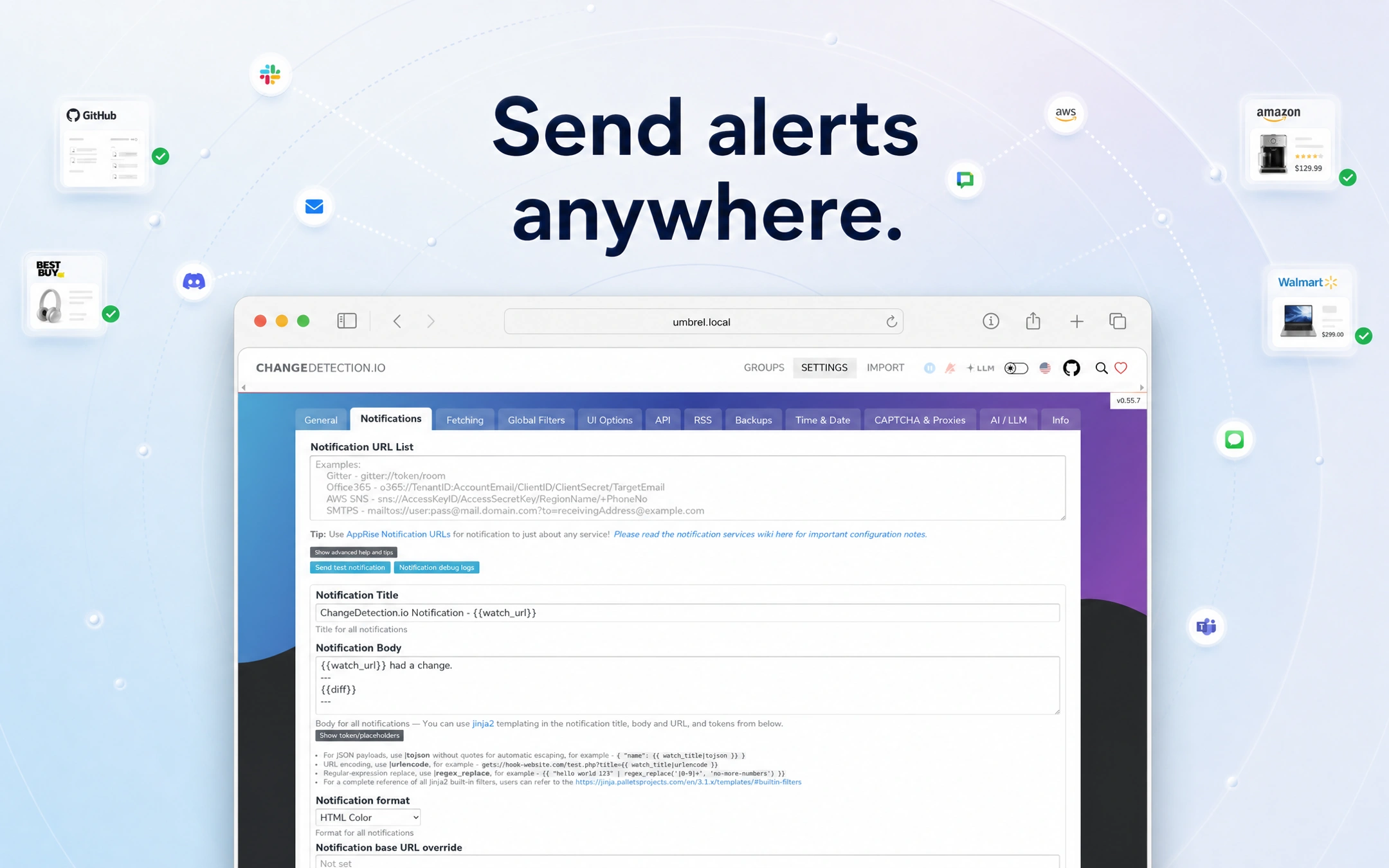 Screenshot 5 of changedetection.io
