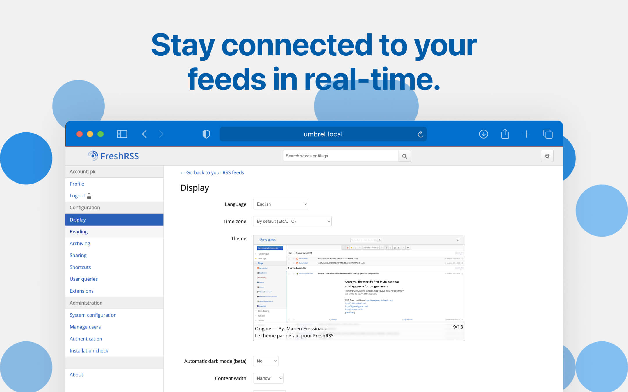 Screenshot 3 of FreshRSS