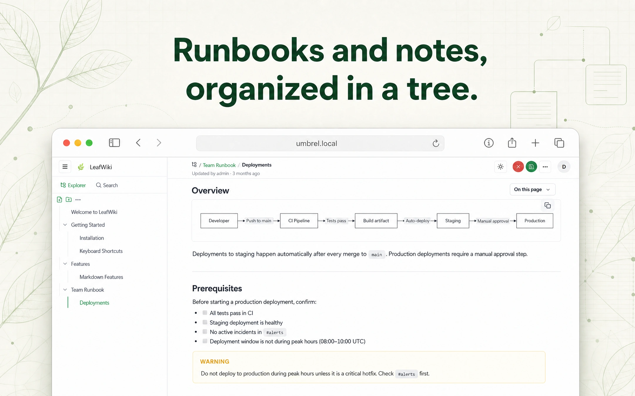 Screenshot 3 of LeafWiki