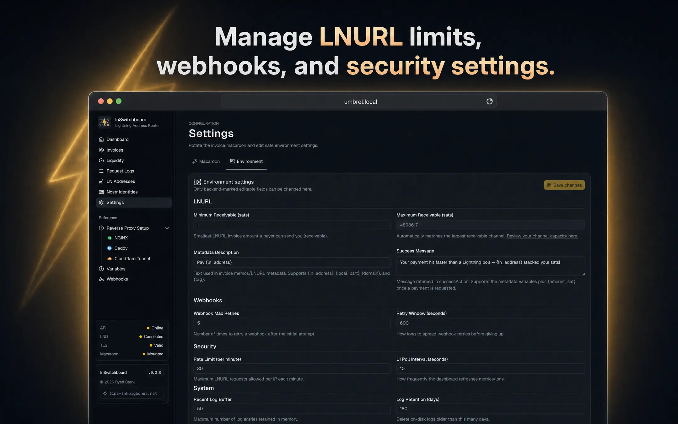 Screenshot 3 of lnSwitchboard
