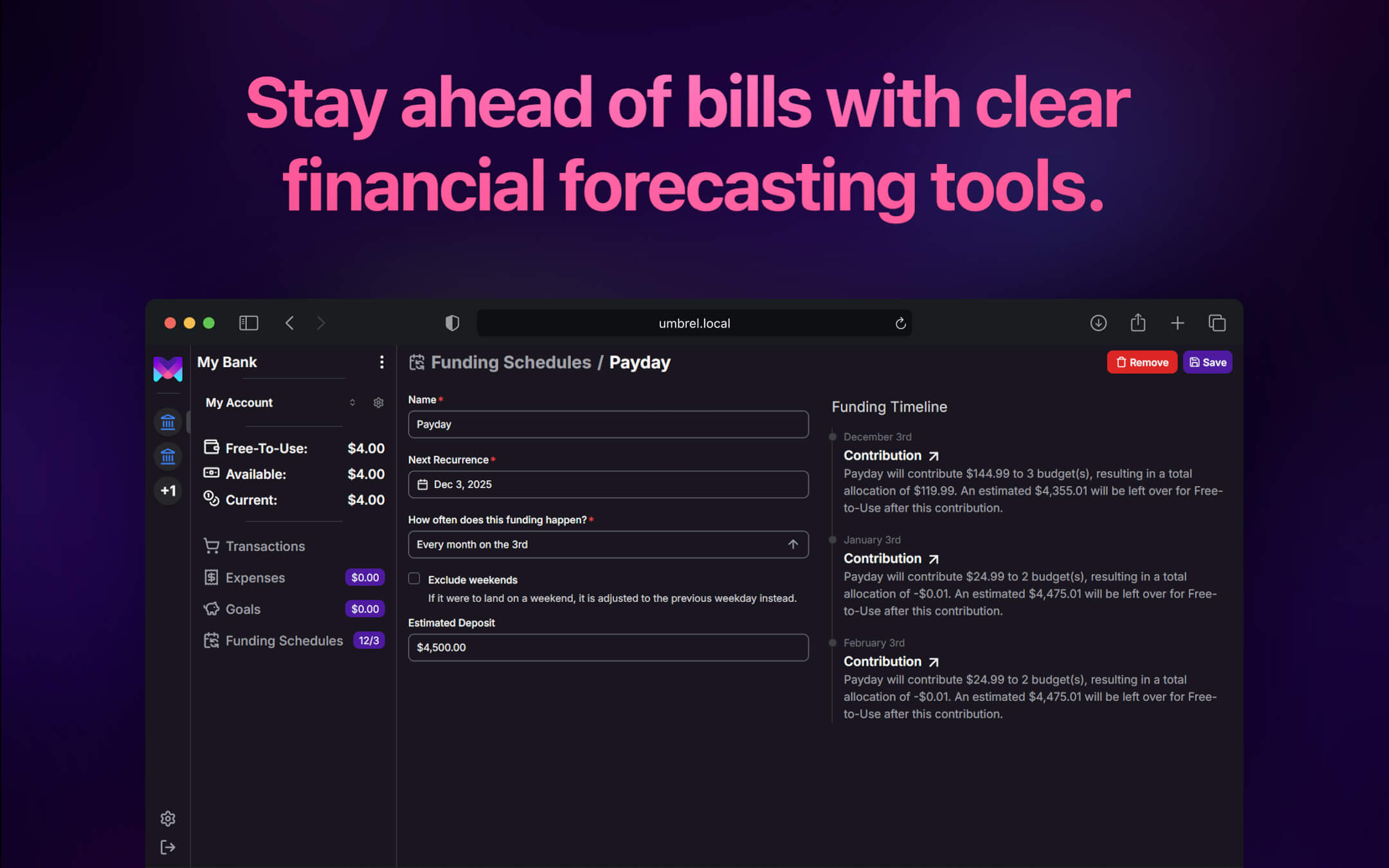 Screenshot 3 of Monetr
