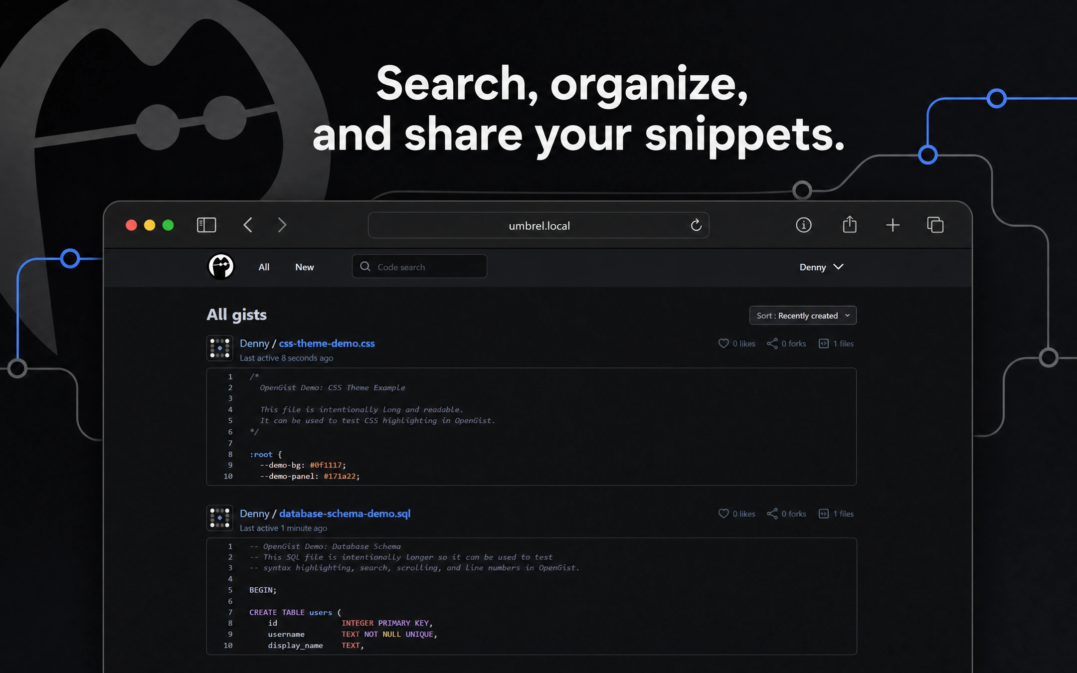 Screenshot 3 of Opengist