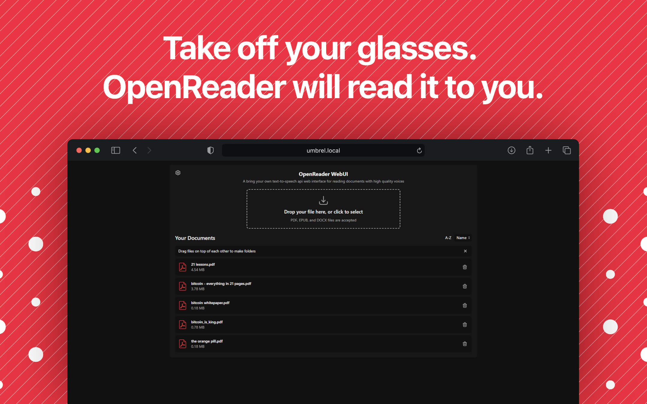 OpenReader | Umbrel App Store
