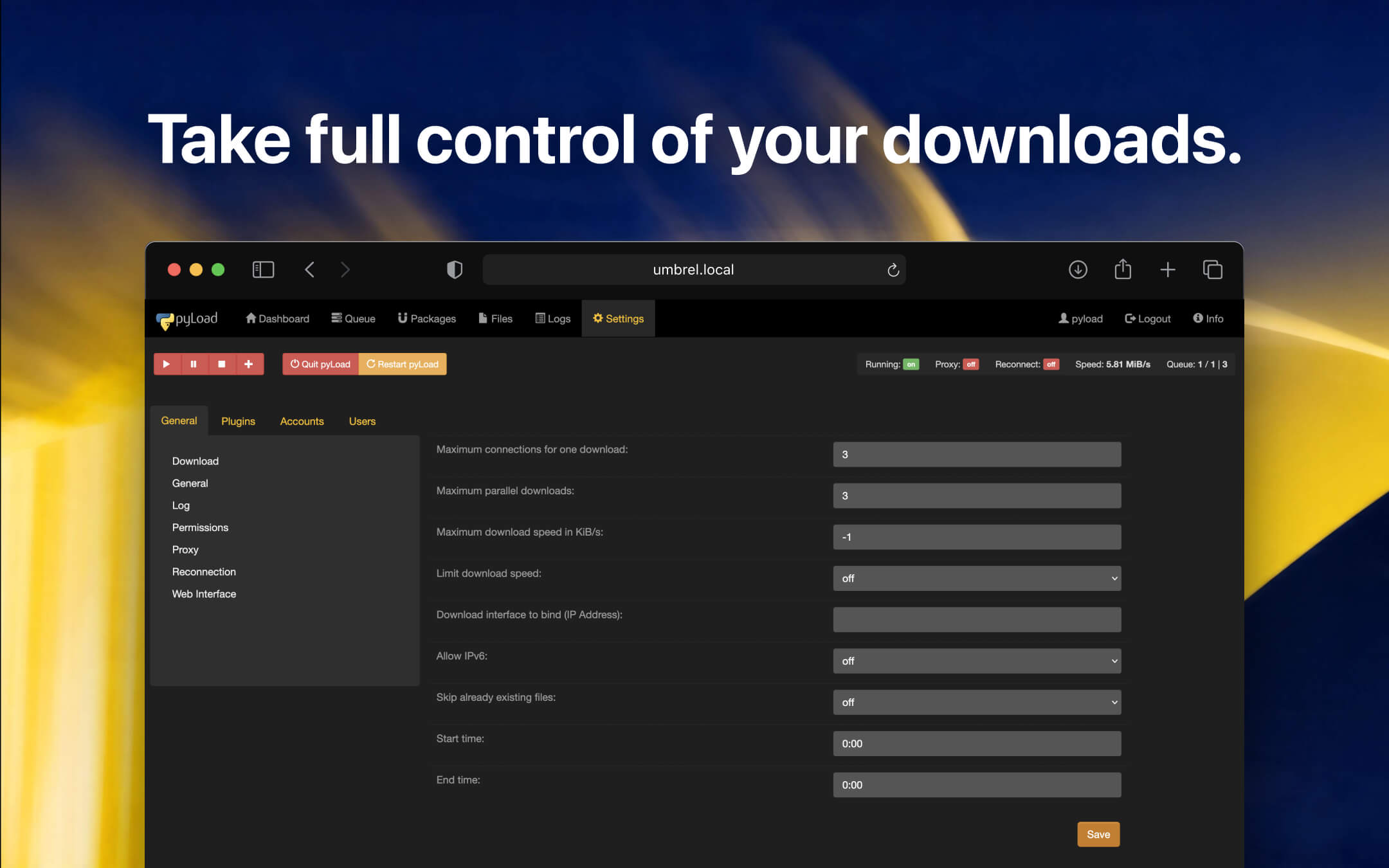Screenshot 3 of pyload-ng