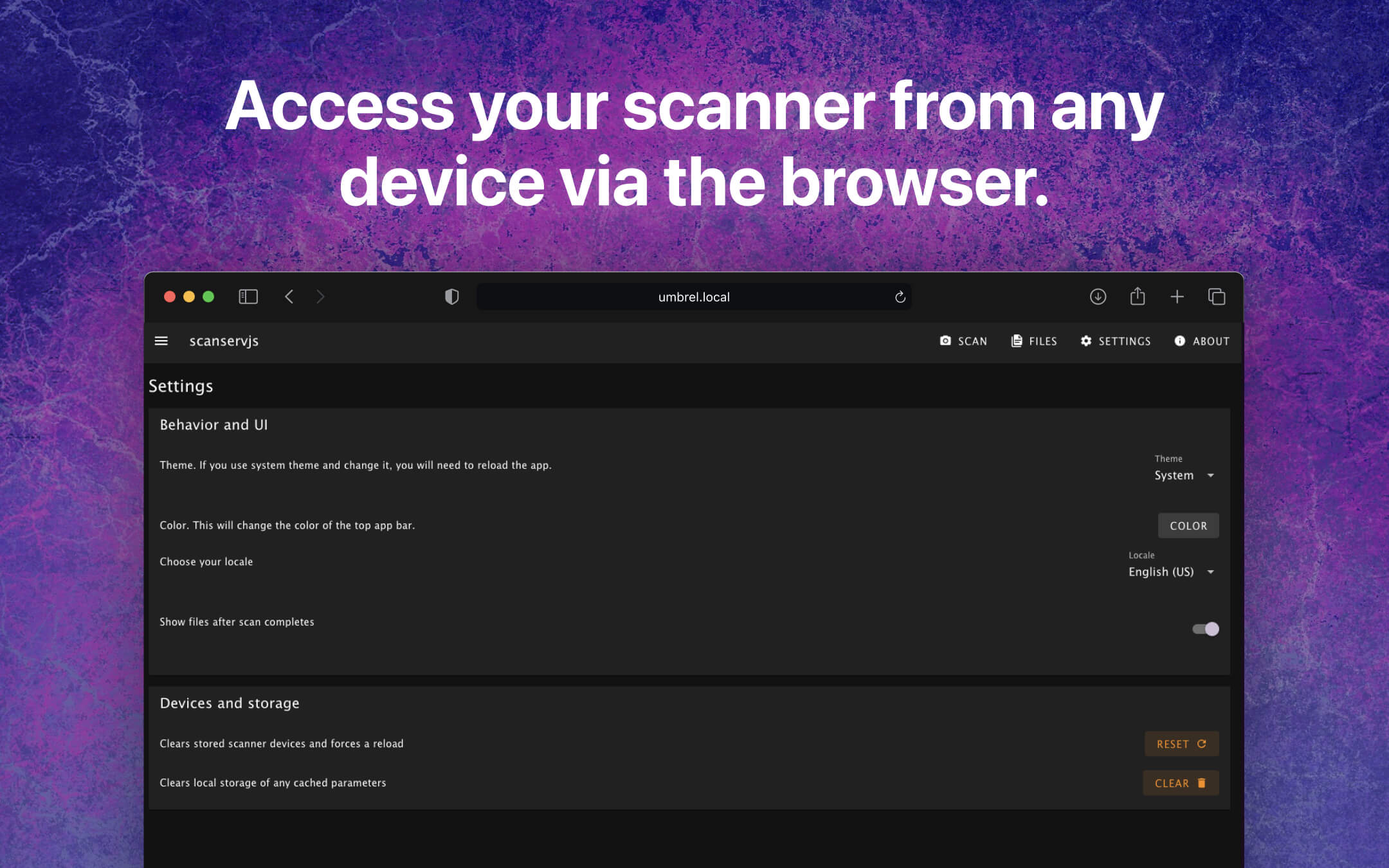 Screenshot 3 of scanservjs