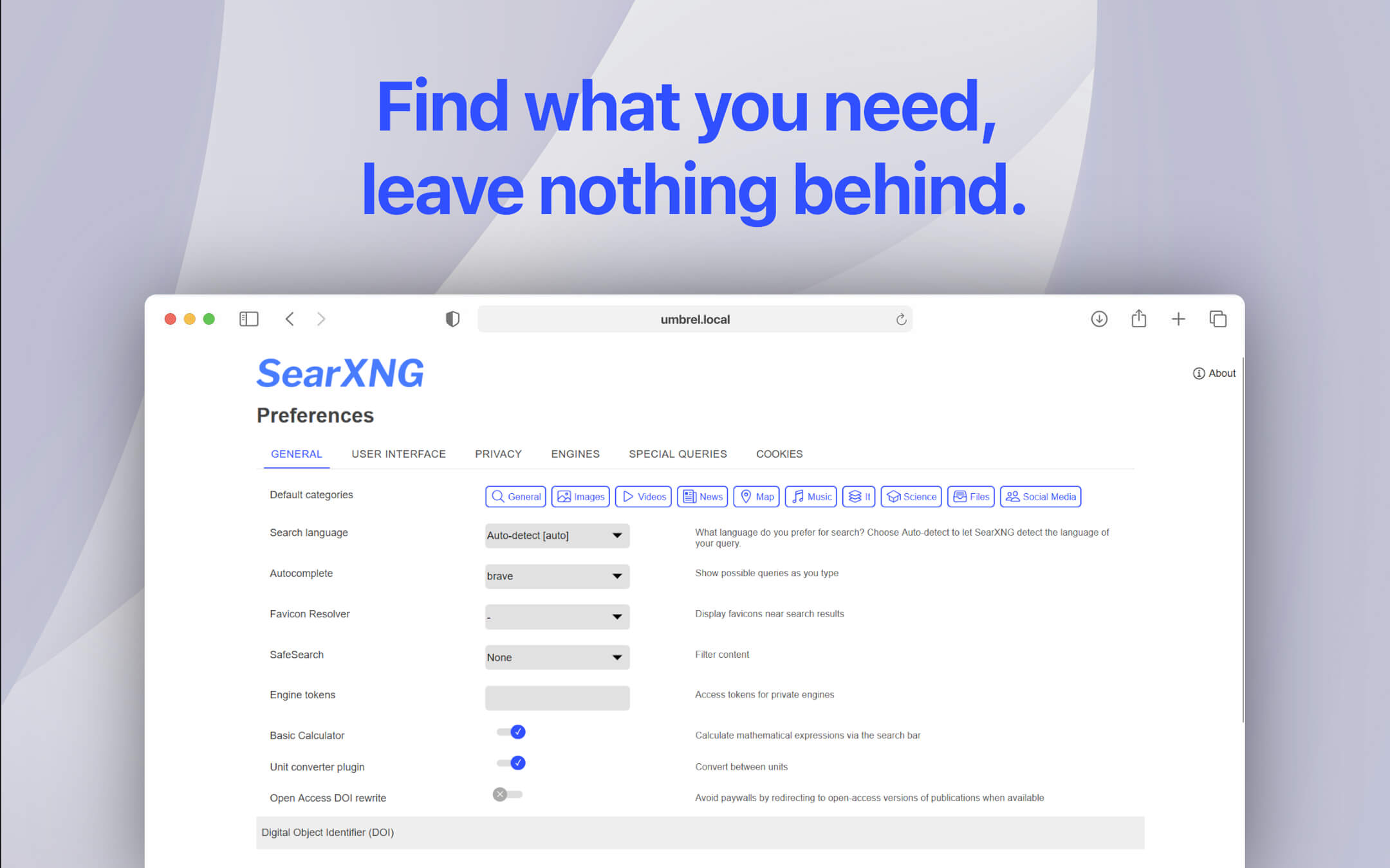 Screenshot 5 of SearXNG