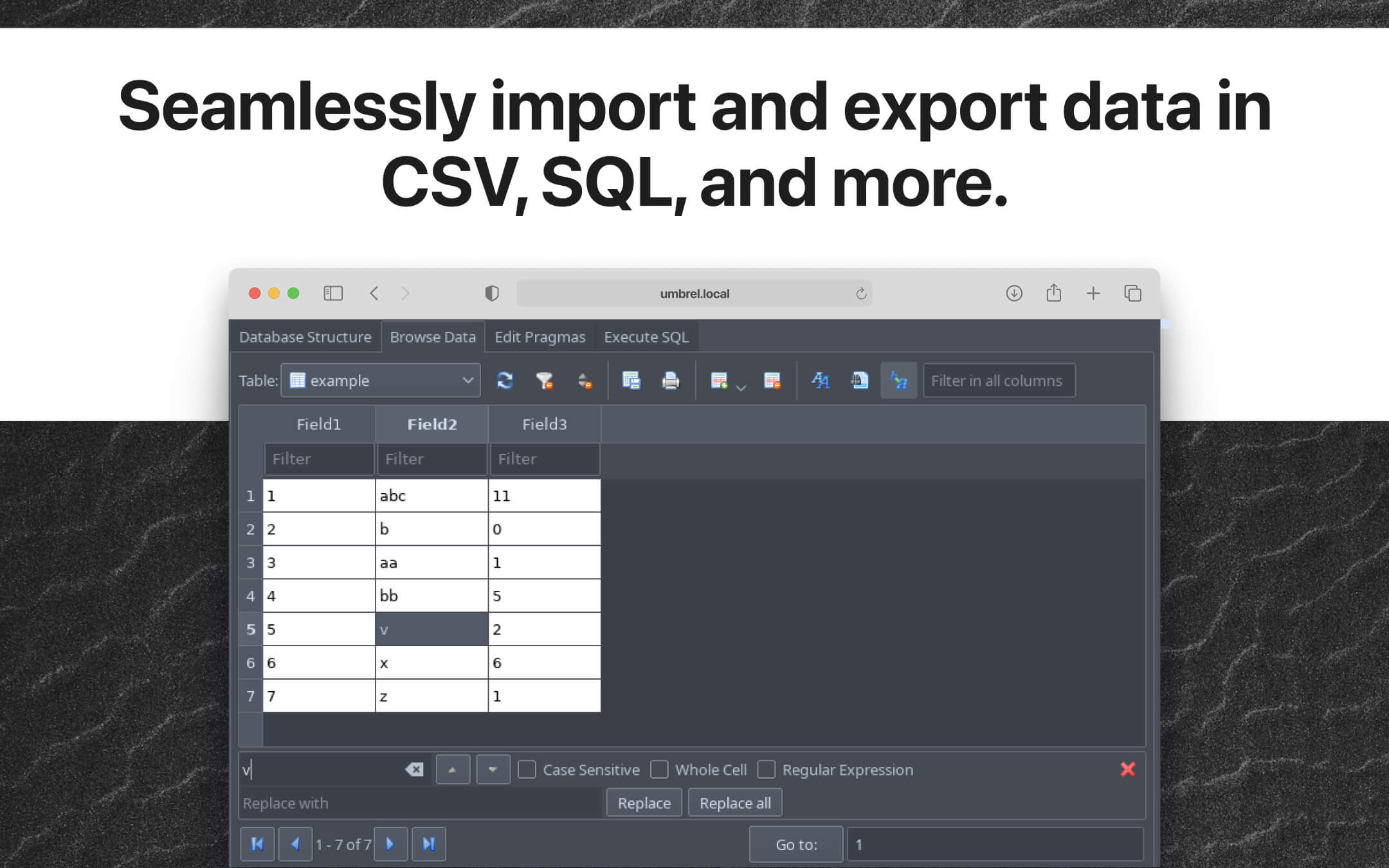 Screenshot 3 of SQLite Browser