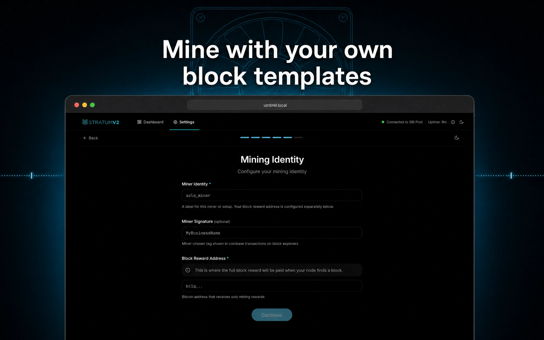 Screenshot 4 of Stratum V2 UI