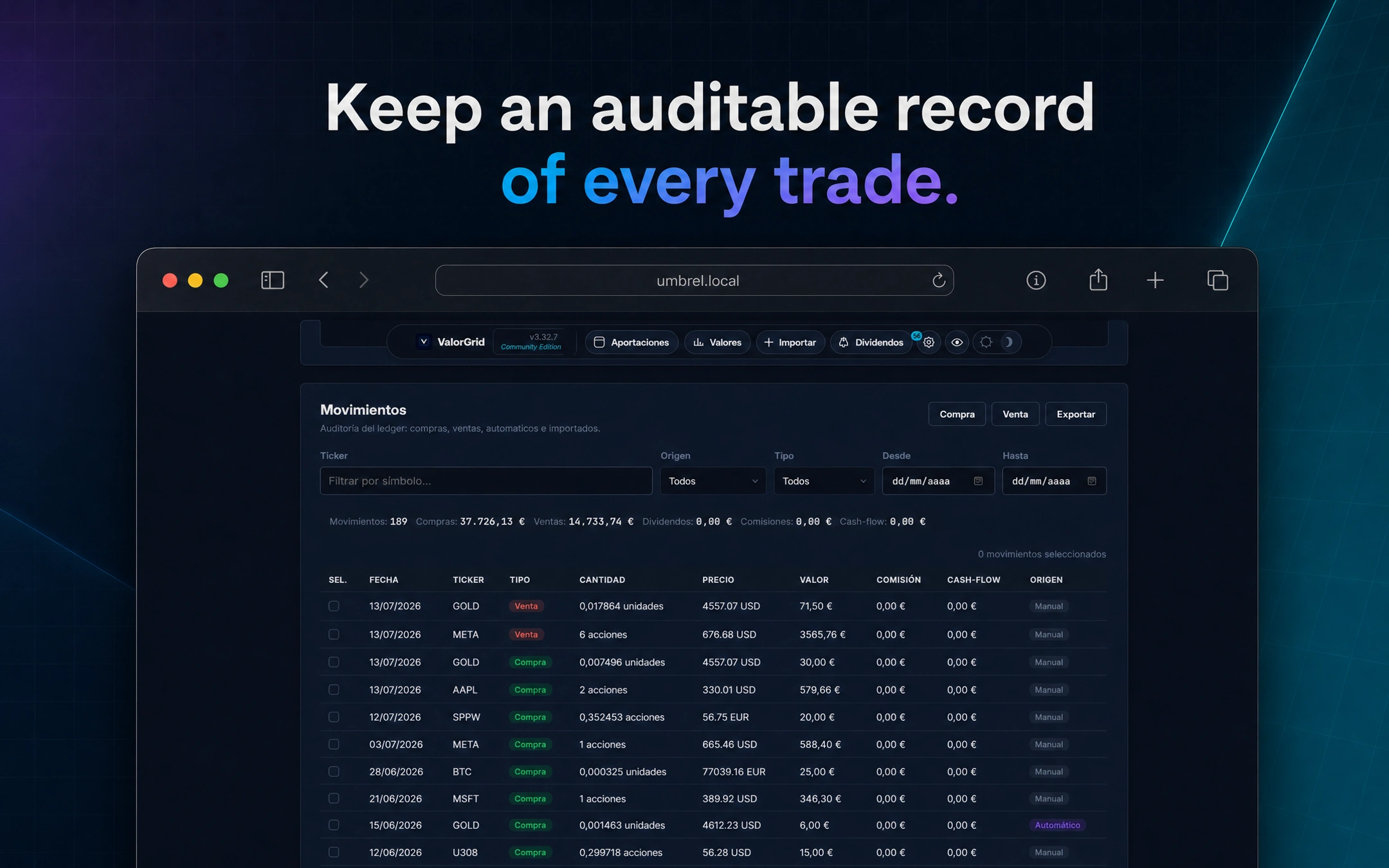 Screenshot 4 of ValorGrid