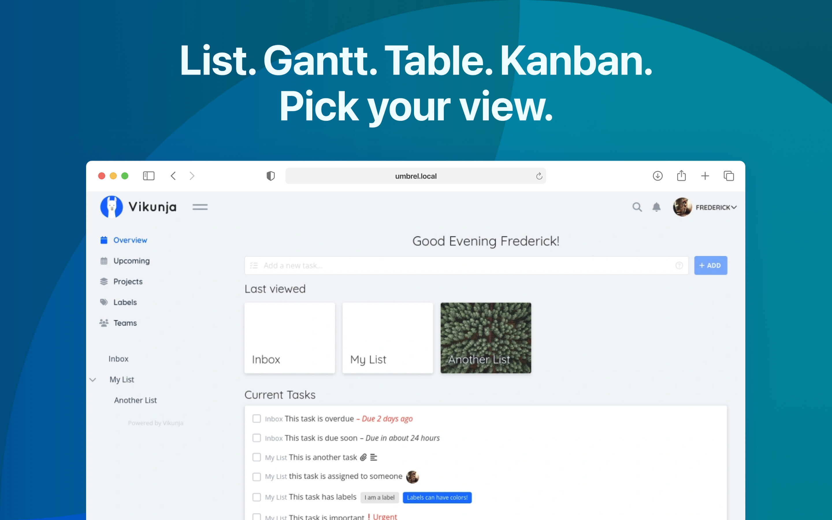 Screenshot 3 of Vikunja