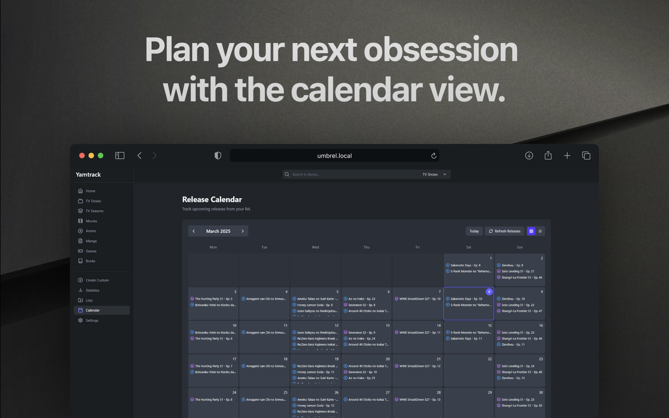 Screenshot 5 of Yamtrack